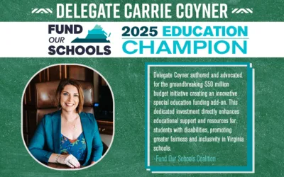 Press Release: Coyner Receives Fund Our Schools’ 2025 Education Champion Award